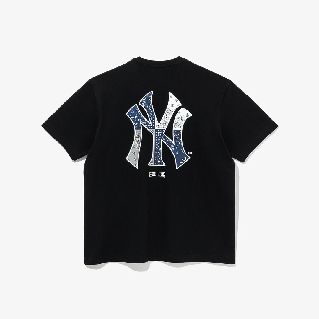 New Era SS24新款MLB系列夏威夷运动印花短袖T恤透气情侣款式