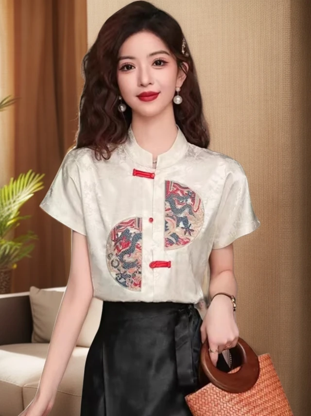 金多多女装 2024夏季新款气质显瘦百搭时尚气质提花