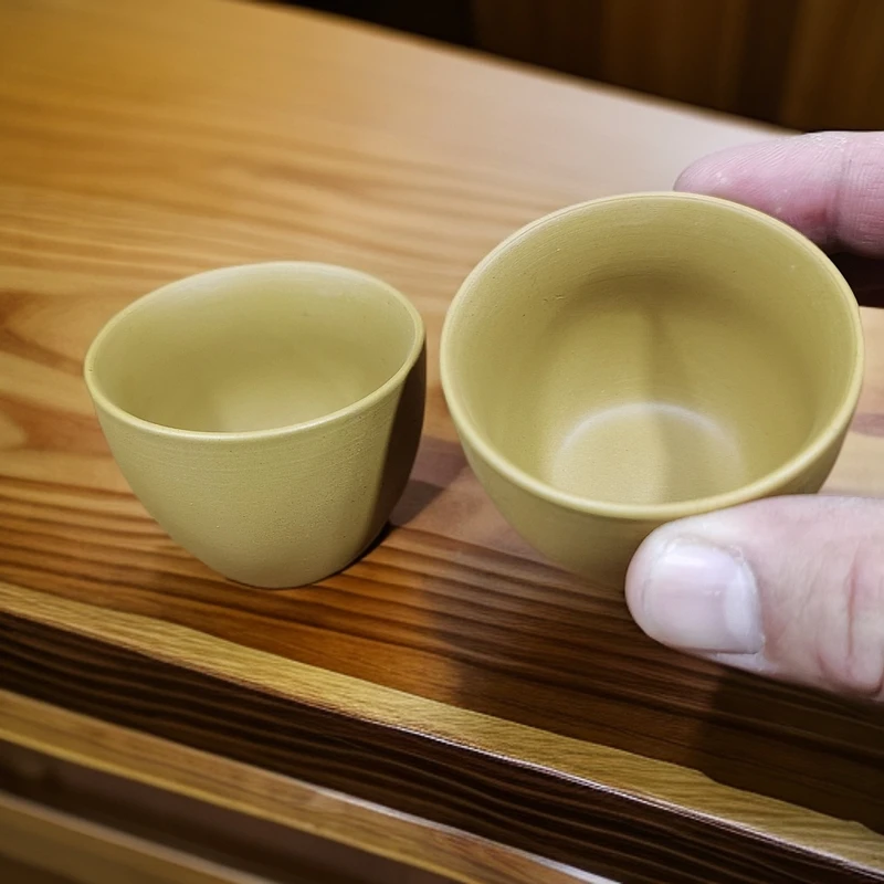 对杯茶杯2个装 黄金段50毫升高度4厘米 口径5厘米
