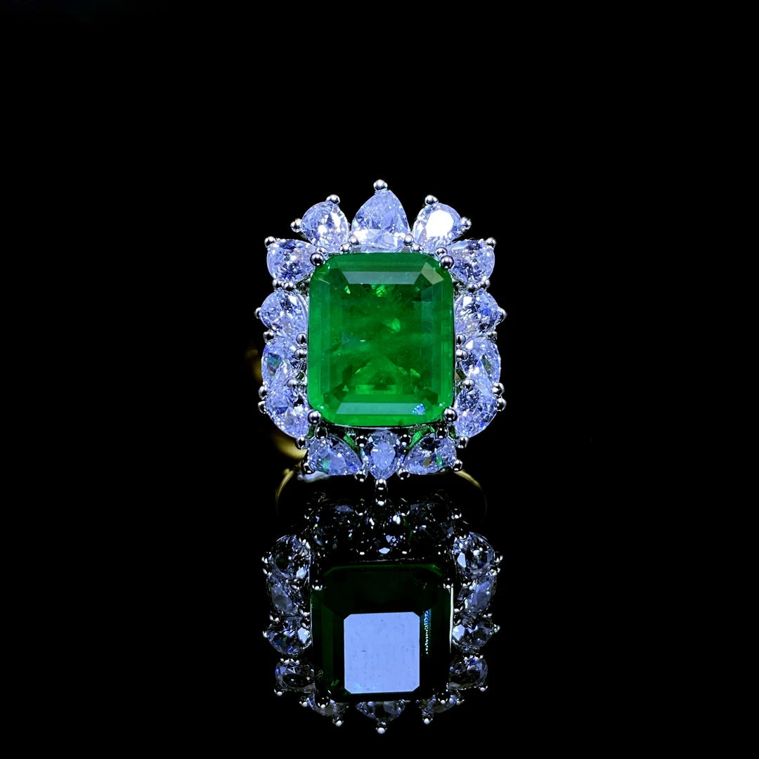 Afra-哥伦比亚祖母绿-精工培育戒指 143