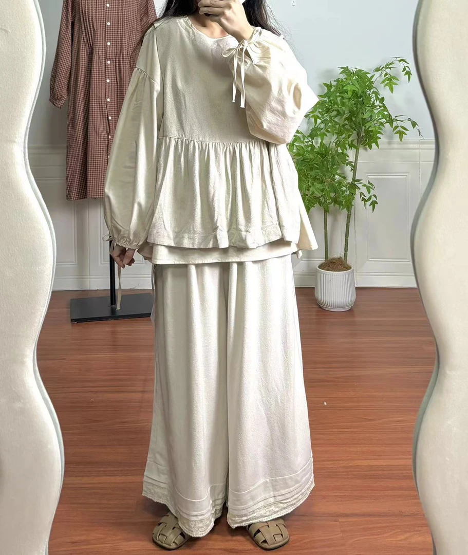 8348 日系棉麻罩衫马甲
