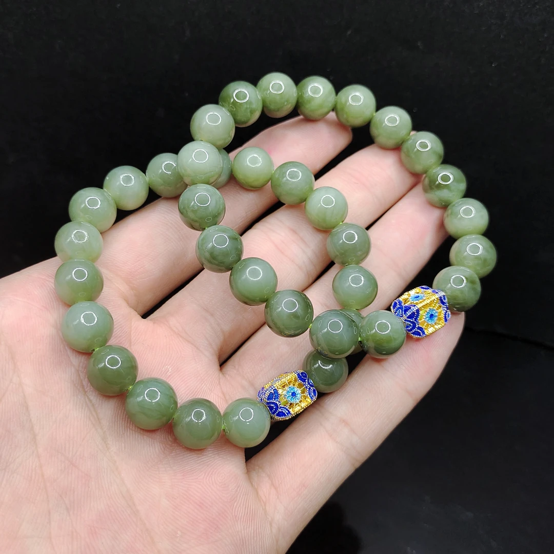 【老三珠宝】和田玉DIY单圈手串XP【多样性发其一】约9mm