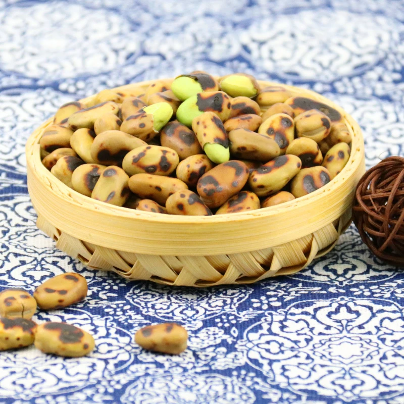 铁锅炒绿心蚕豆零食原味特硬胡豆绿芯即食炒蚕豆湖南农家风味特产