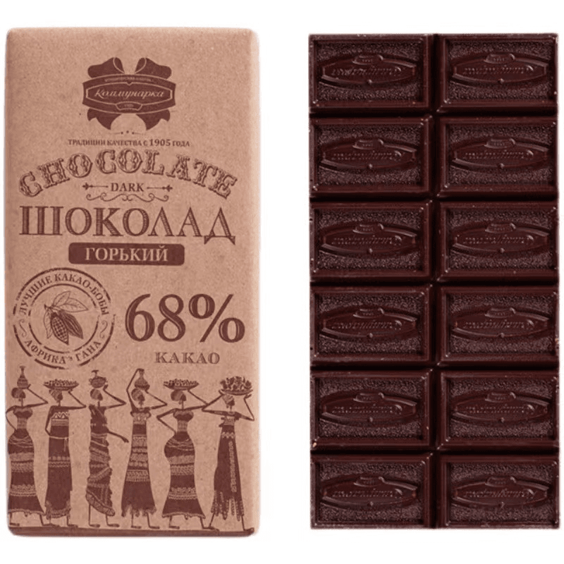 白俄罗斯进口康美纳卡68%黑巧克力90g/块