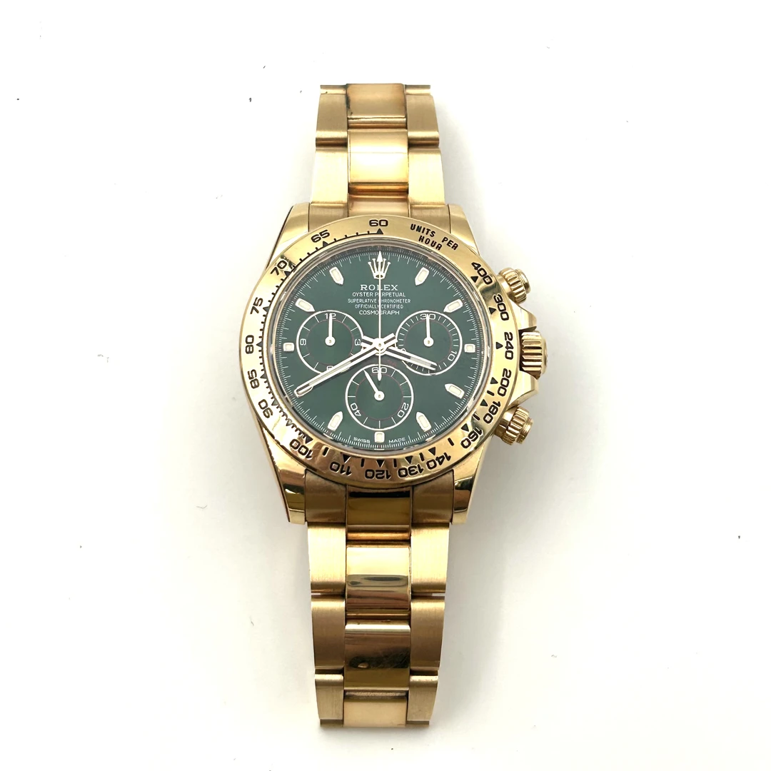 99新 Rolex/劳力士 迪通拿/116508绿金迪/40毫米/22年全套