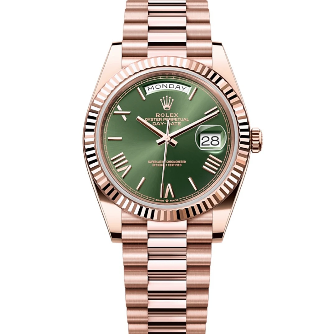 99新 Rolex/劳力士 星期日历/228235橄榄绿/40mm/24年4月二手全套