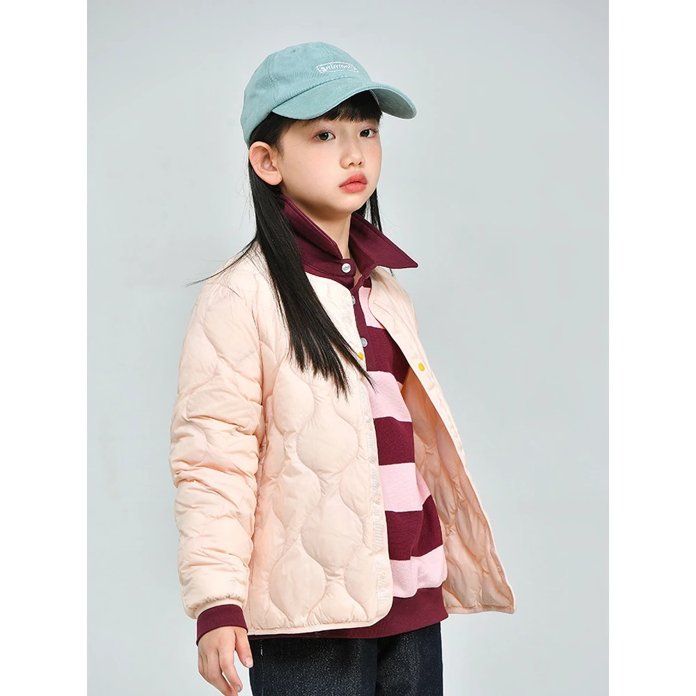 冬季新款儿童羽绒内胆中大童轻薄羽绒服男女童葫芦纹校服神器内穿