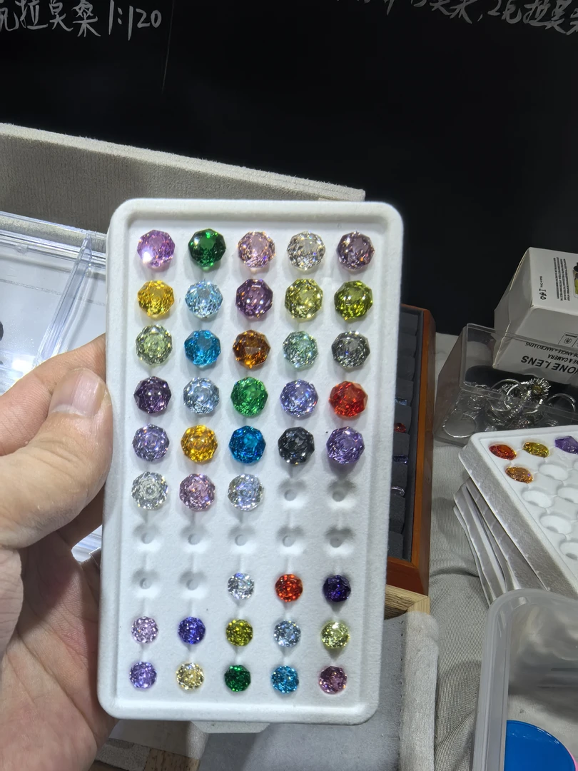 【对对碰千禧八遍玫瑰切】6-8mm尺寸高碳钻锆石镶嵌钻美甲DIY饰品