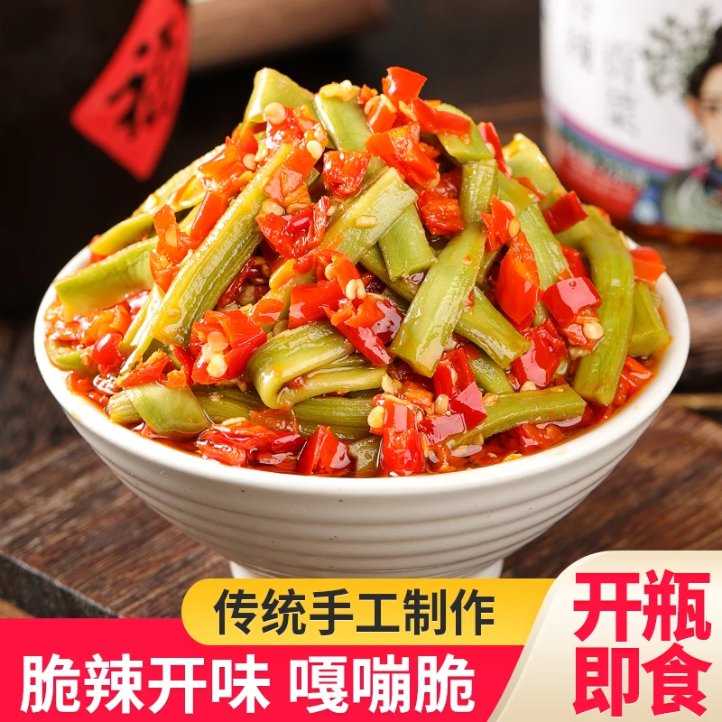 香辣贡菜湖南下饭菜辣椒酱香辣拌面小吃零食开味下饭菜