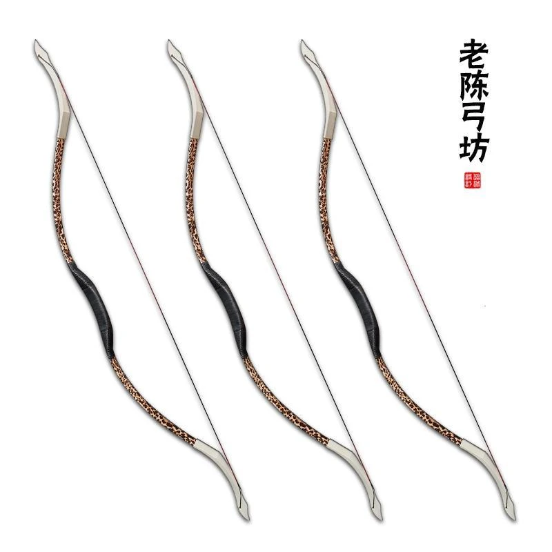 豹纹传统弓箭运动器材体育拍照射击反曲弓户外用竞技古代仿古景区