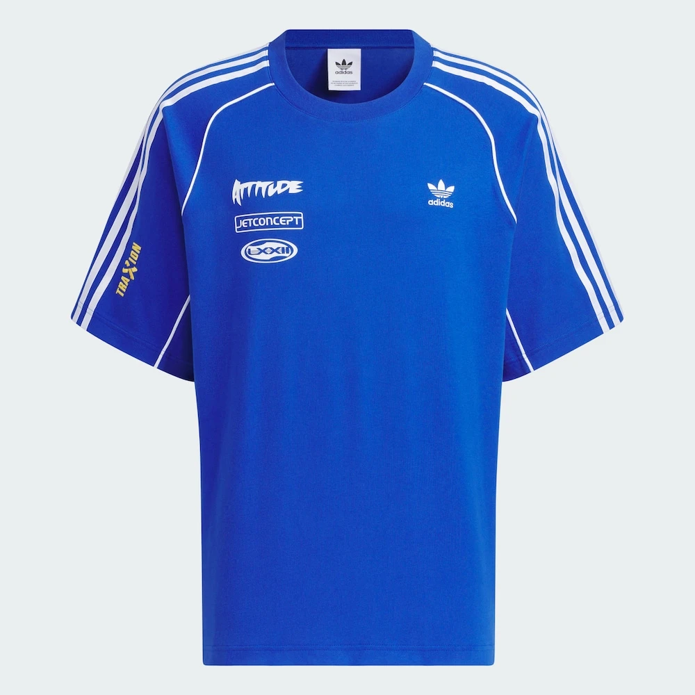 adidas三叶草MOTORCORE GRAPHIC机车风纯棉运动短袖T恤JL8421