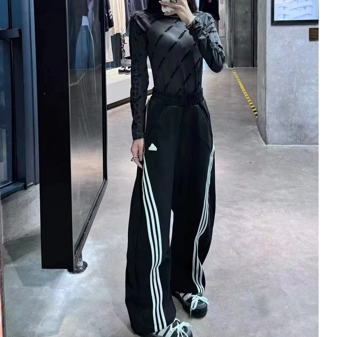 adidas阿迪达斯秋冬时尚百搭宽松运动休闲扭扭裤香蕉裤 JX6714