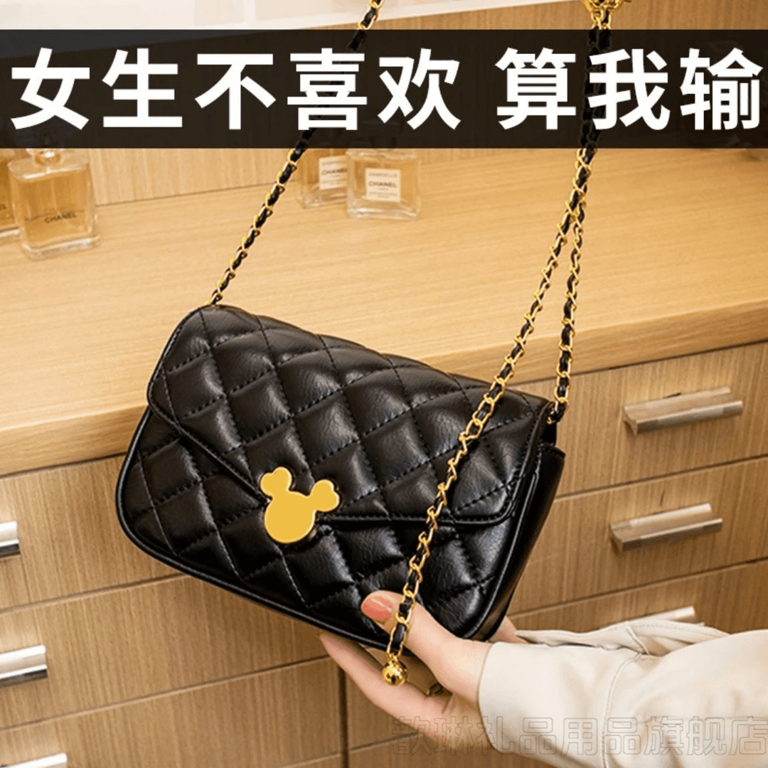 生日礼物送女朋友韩版时尚小金球链条包斜跨百搭包送老婆七夕礼物