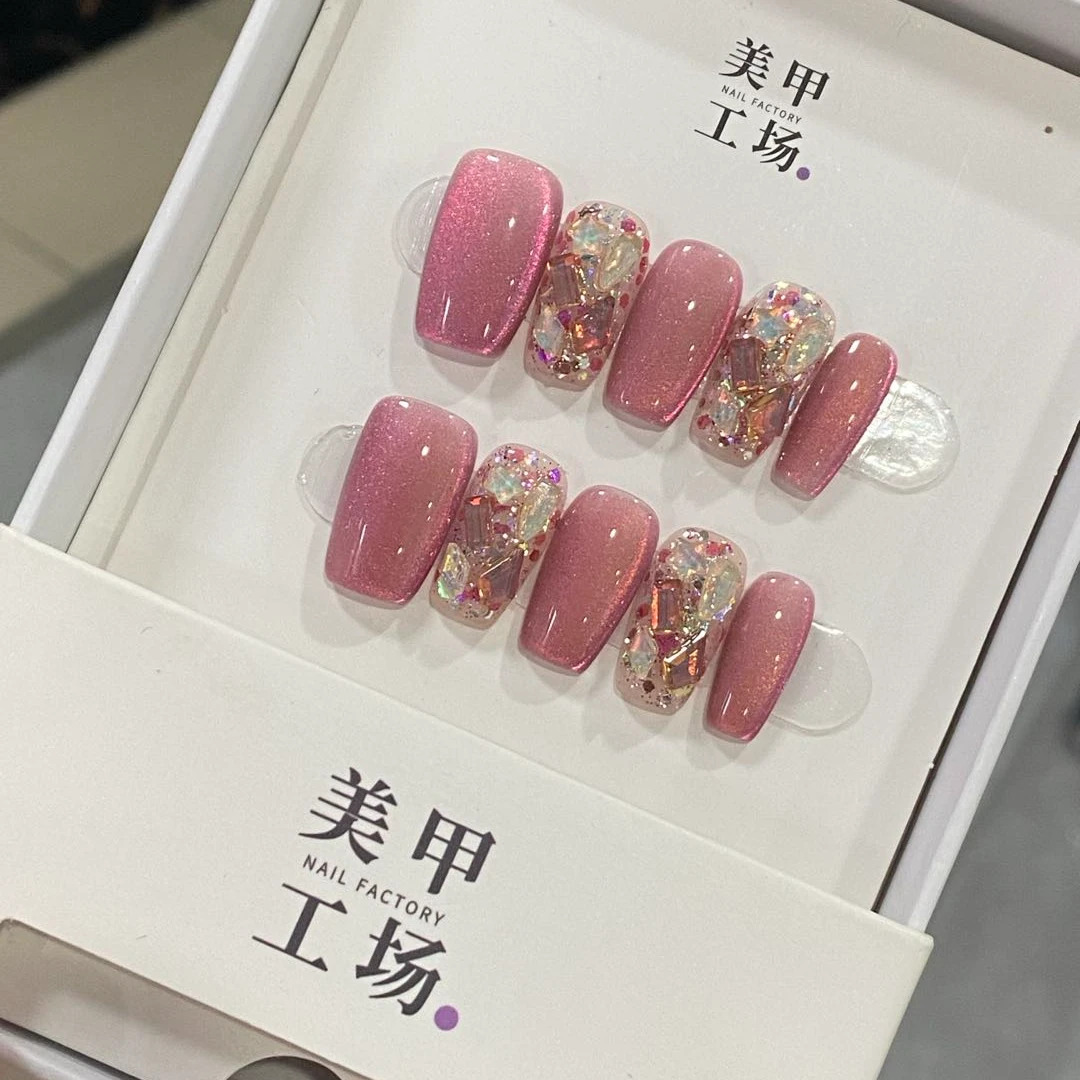 高货体验【夏日炫彩】-手工穿戴甲温柔穿戴式高级专用美甲显白纯欲