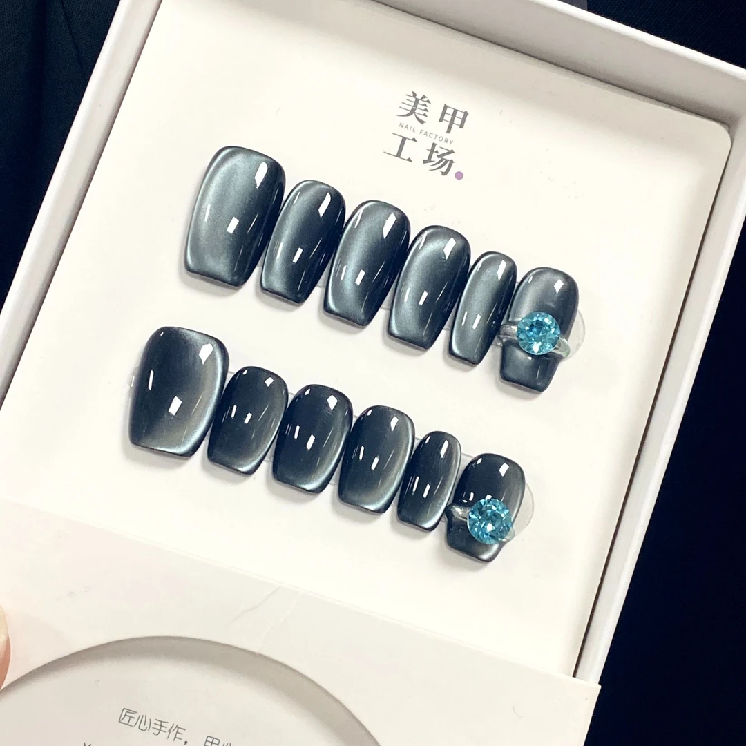 高货体验【墨绿森林】纯手工轻奢手工穿戴甲（送12元高级工具包）