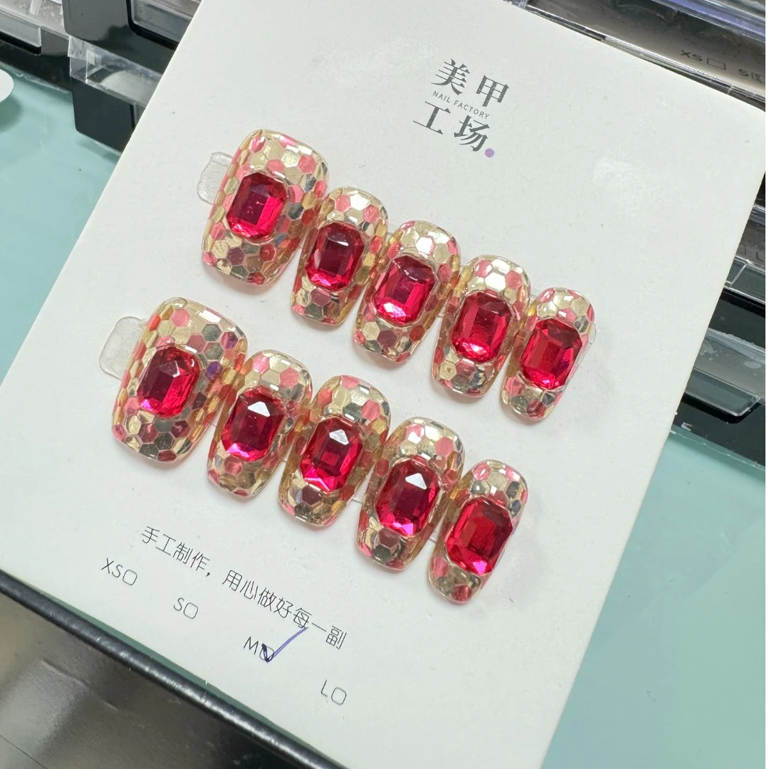 高级感【莫纱公主】纯手工轻奢手工穿戴甲甲片xinxin穿戴甲（现）美甲