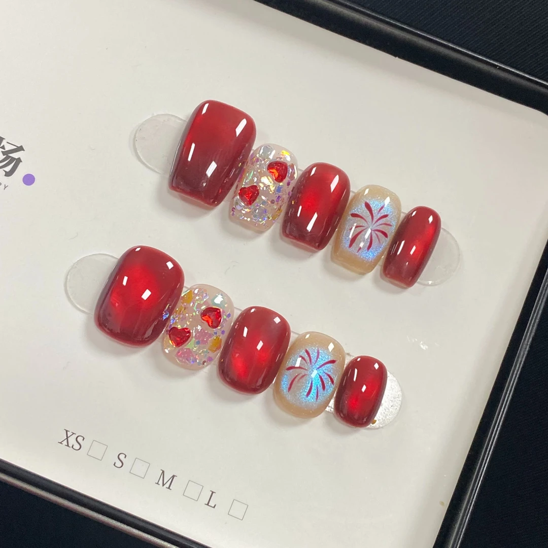 高货体验【新年之夜】纯手工轻奢手工穿戴甲（送高级工具包套装）