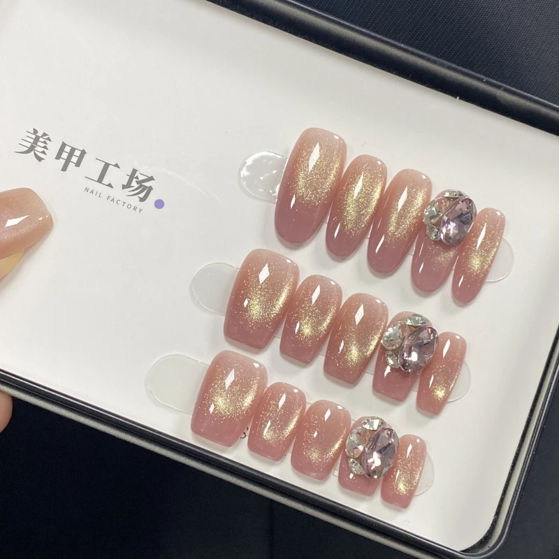 批发专属-【紫韵流光】纯手工穿戴甲（不含盒子，不含果冻胶，裸甲）