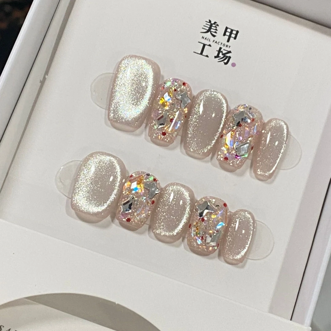 高货体验【白羊座】纯手工穿戴甲片美甲（送工具包）新款温柔气质显白