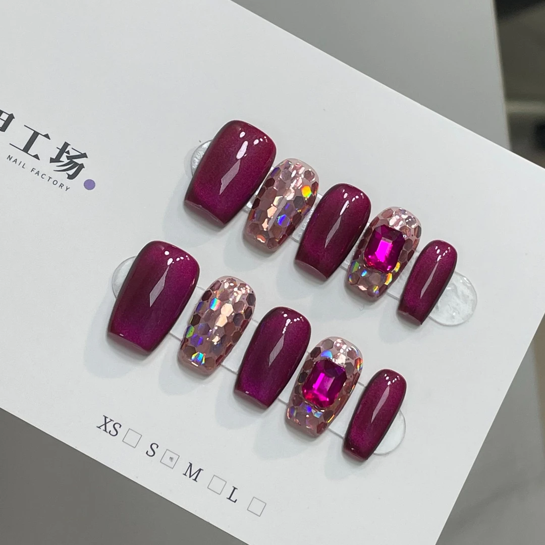 高货体验【火龙果】纯手工轻奢手工穿戴甲美甲（送高级工具包套装）