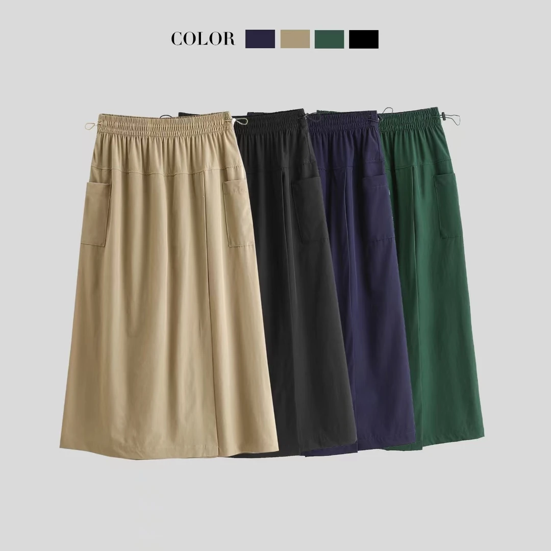 垂感工装阔腿裙裤女夏季2024新款小众别致今年流行爆款显瘦半身裙