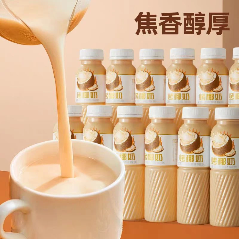 哪吒欧椰烤椰奶醇厚焦香早餐奶植物蛋白饮料*6瓶装