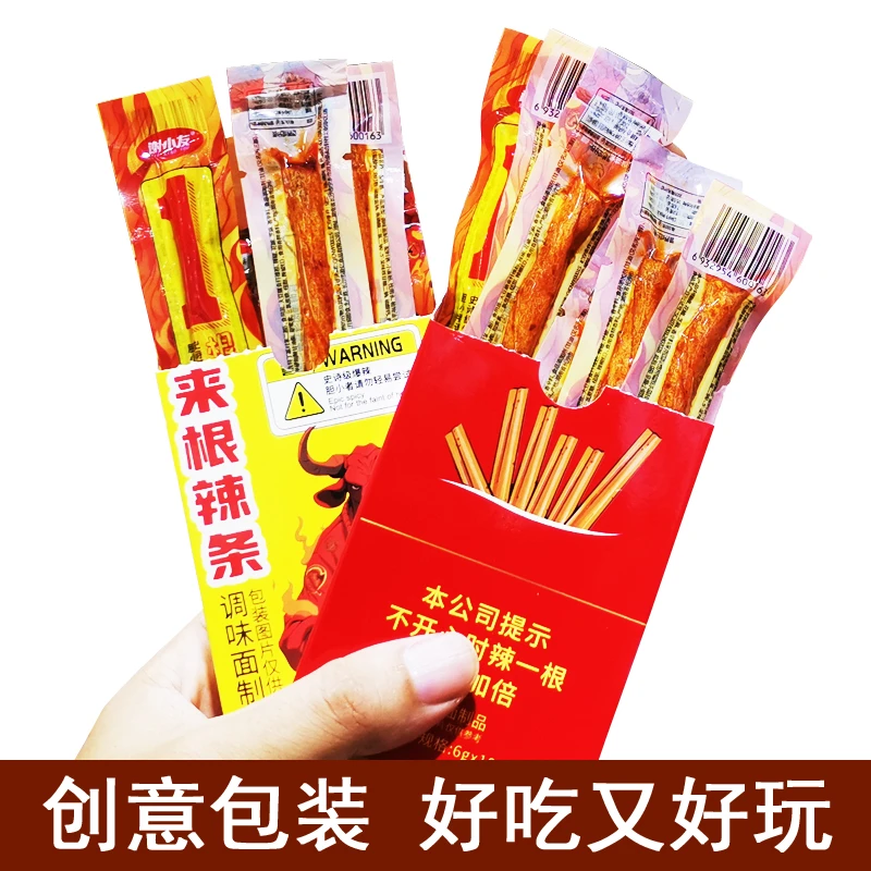 谢小友来根辣条网红小零食爆辣甜辣素牛筋儿时怀旧一根筋解馋小吃