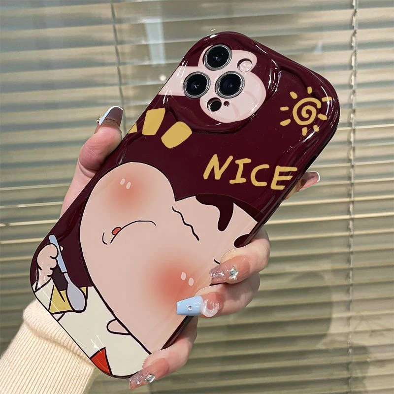 蜡笔小新苹果15pro手机壳iphone14高级感13pro防摔12新款可爱全包