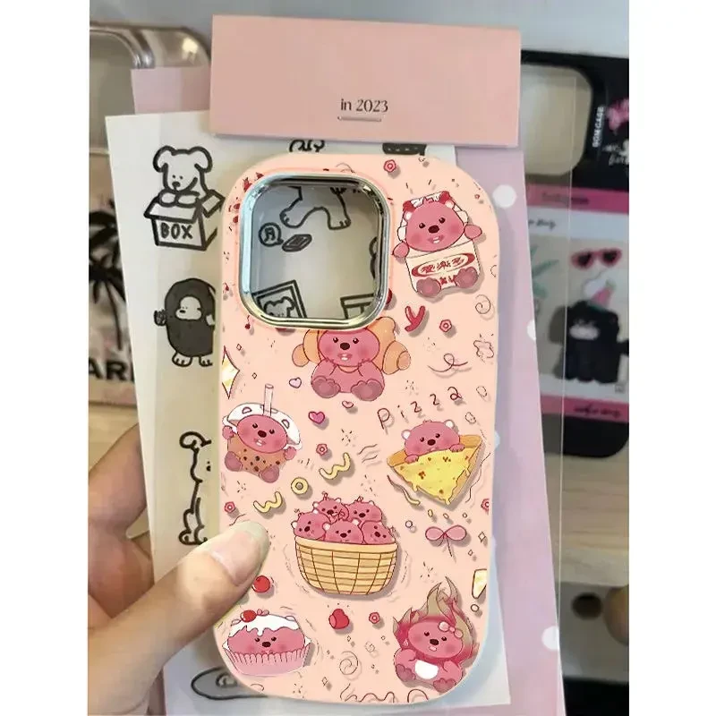 火龙果海狸苹果手机壳可爱套全包透明保护壳网红创意防摔ins少女