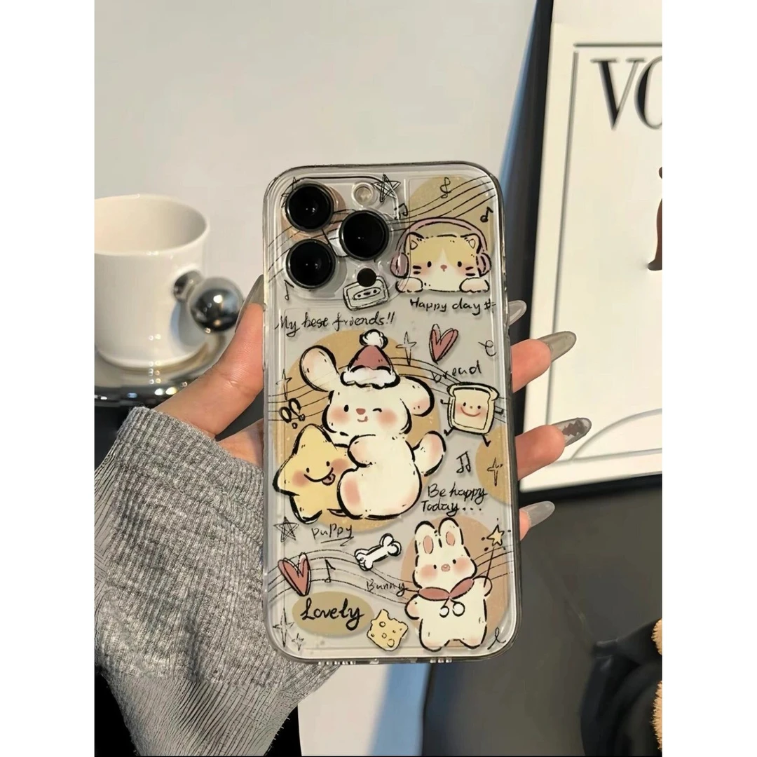 星星兔子苹果15ProMax手机壳iPhone11/12/13/14软壳xr/78plus全包