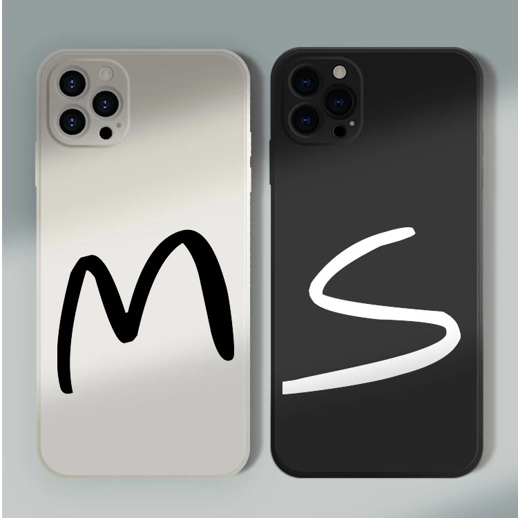 可爱字母款苹果13手机壳卡通iPhone14硅胶12软壳11全包防摔保护套