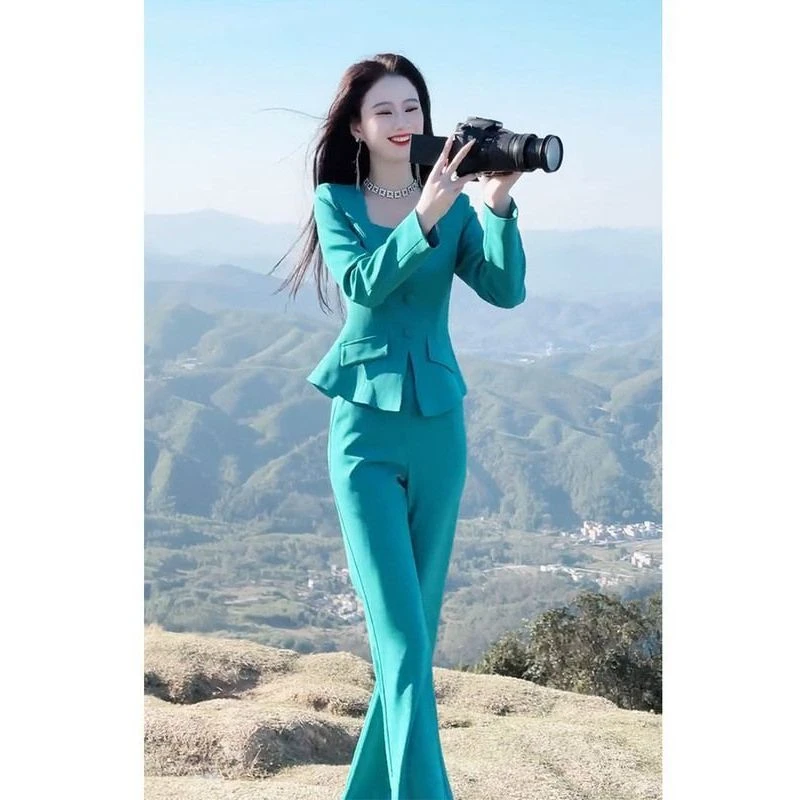 富家千金早春高级感小洋装名媛气质高端小香风西装裤子职业套装女