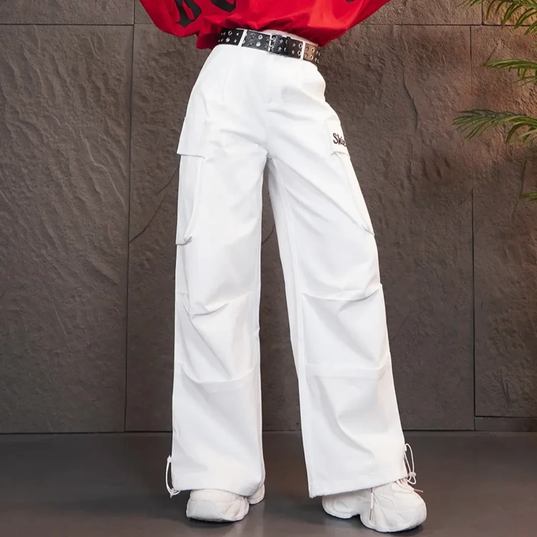 时超康SHI.CHAO.KANG秋季女款工装裤大口袋字母绣花0151款