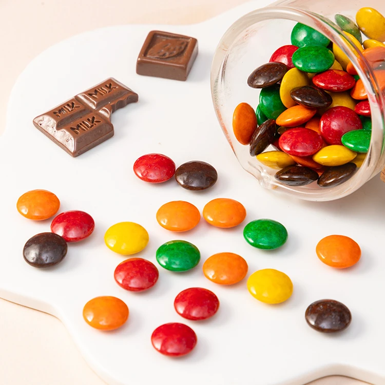 Q脆皮巧克力味豆糖果网红儿童零食礼物奇妙五彩糖豆送小朋友MM