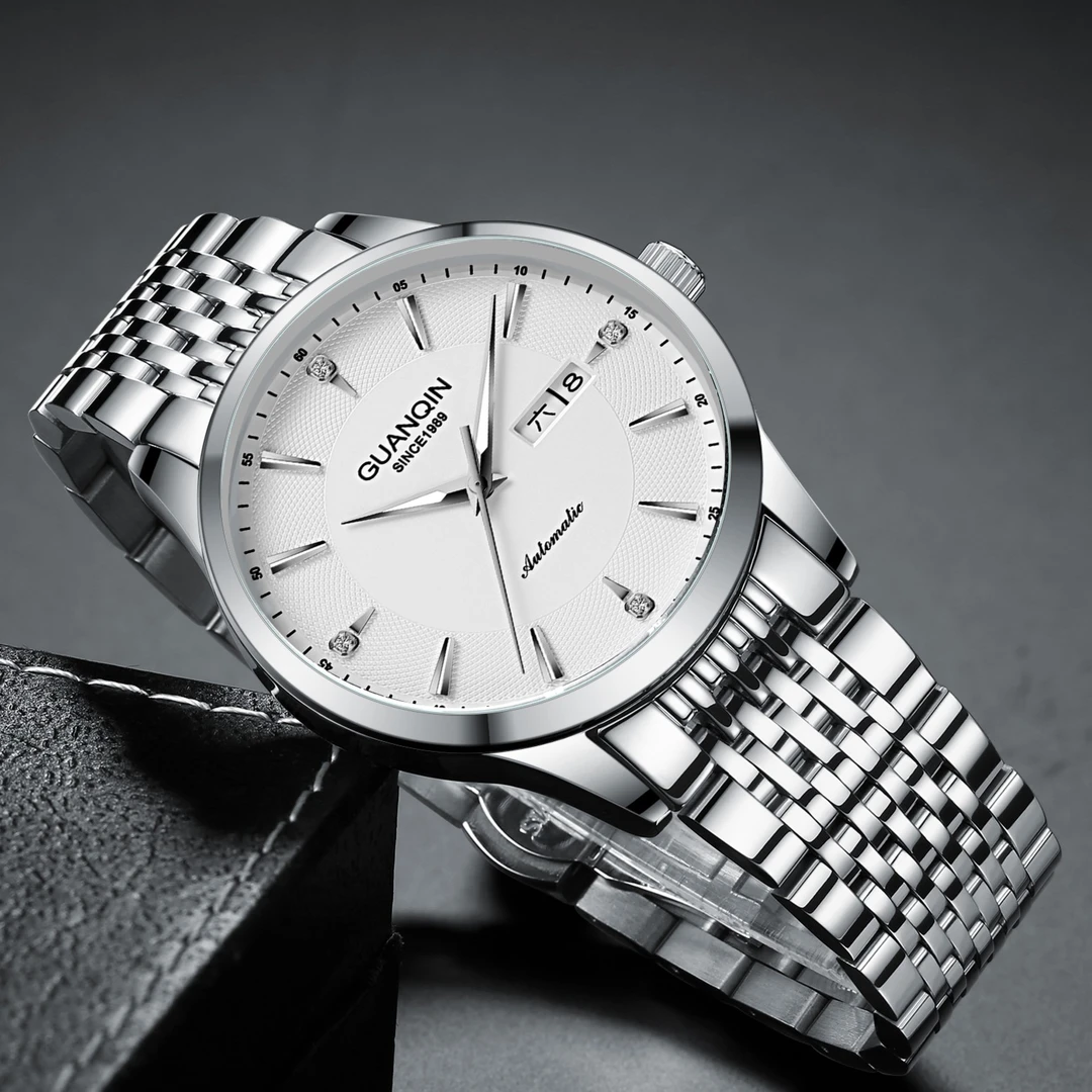 冠琴正品简约男士防水气质夜光休闲潮流商务百搭超薄全自动机械表