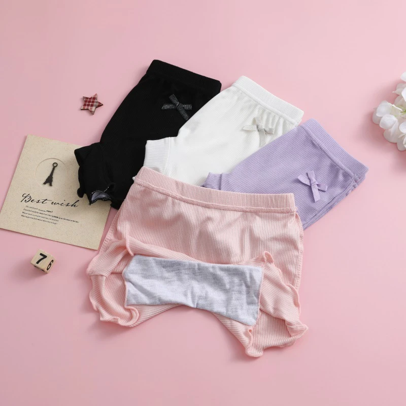 女童安全裤夏季打底裤防走光裆部加棉儿童短裤子三分裤宝宝保险裤