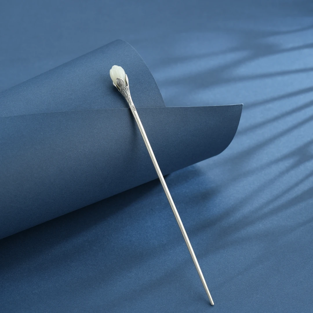 925银银制品 纯手工古风中式经典款古典银发簪【整重9.6克左右】