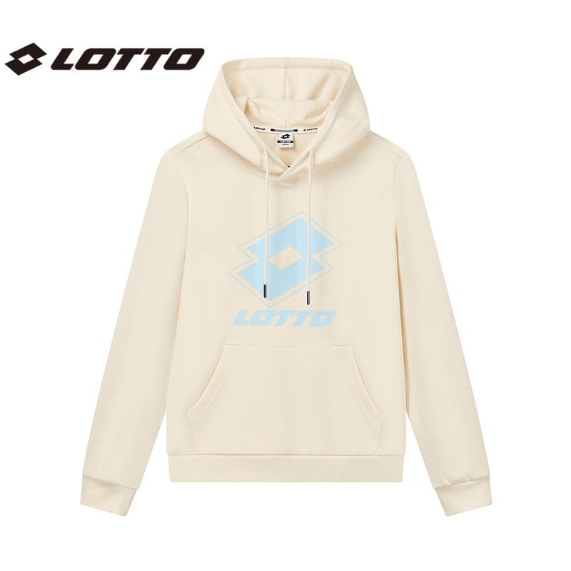 LOTTO/乐途休闲运动女士卫衣时尚百搭连帽长袖印花潮流常规新款