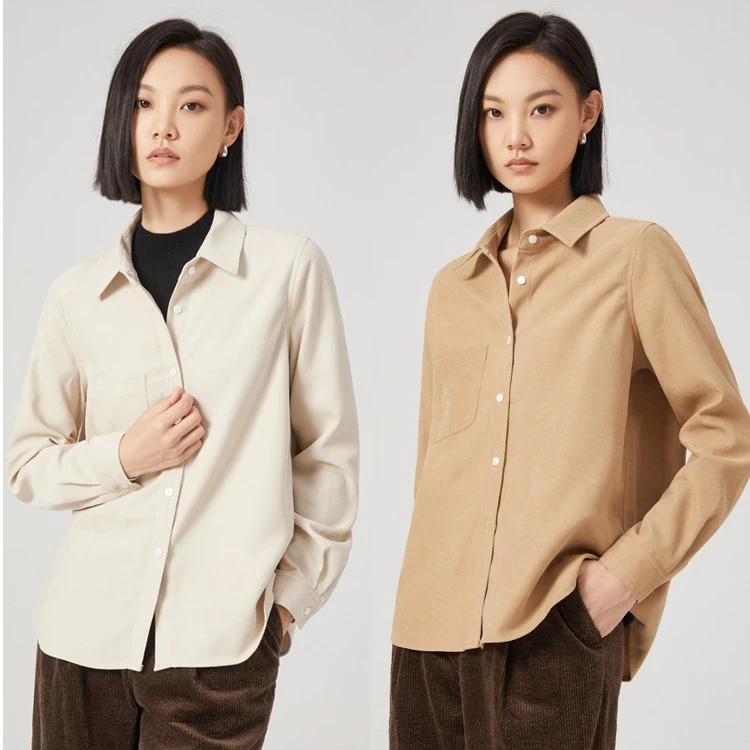sweet茶茶家 /美拉德 复古衬衫 加厚磨毛衬衫 长袖秋冬叠穿打底衫