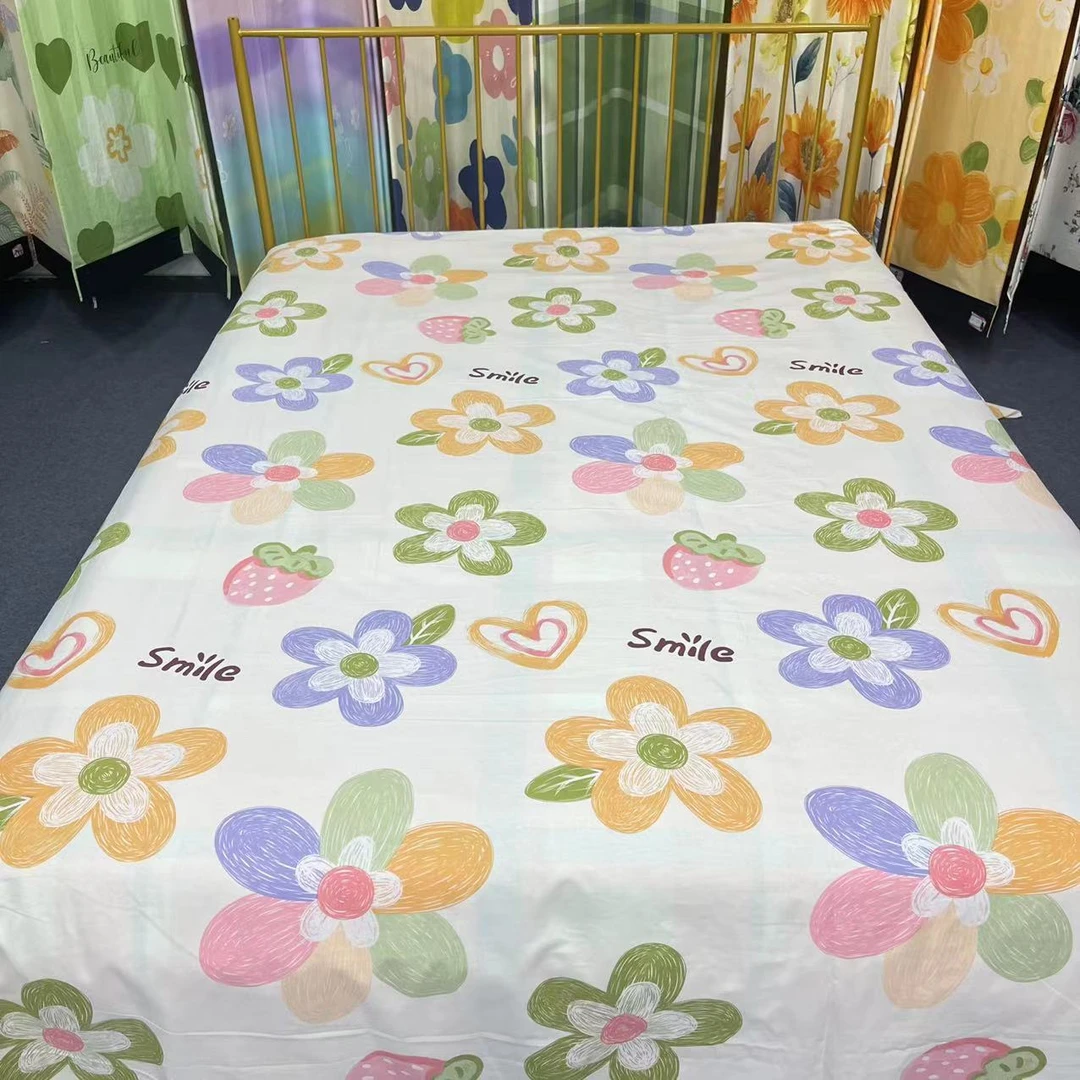 【三米四布块】草莓花园5807 -斜纹 加厚大布块 不加工-手工测量