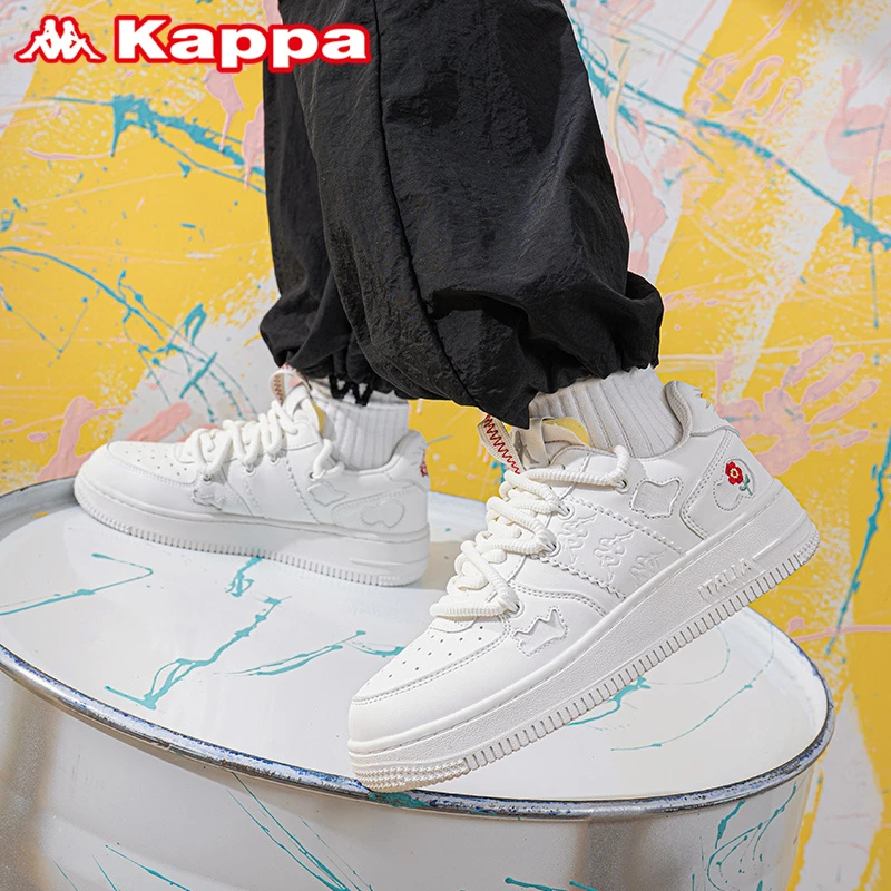 Kappa卡帕女鞋秋季经典复古透气时尚休闲鞋百搭板鞋女K0D85CC33CJ