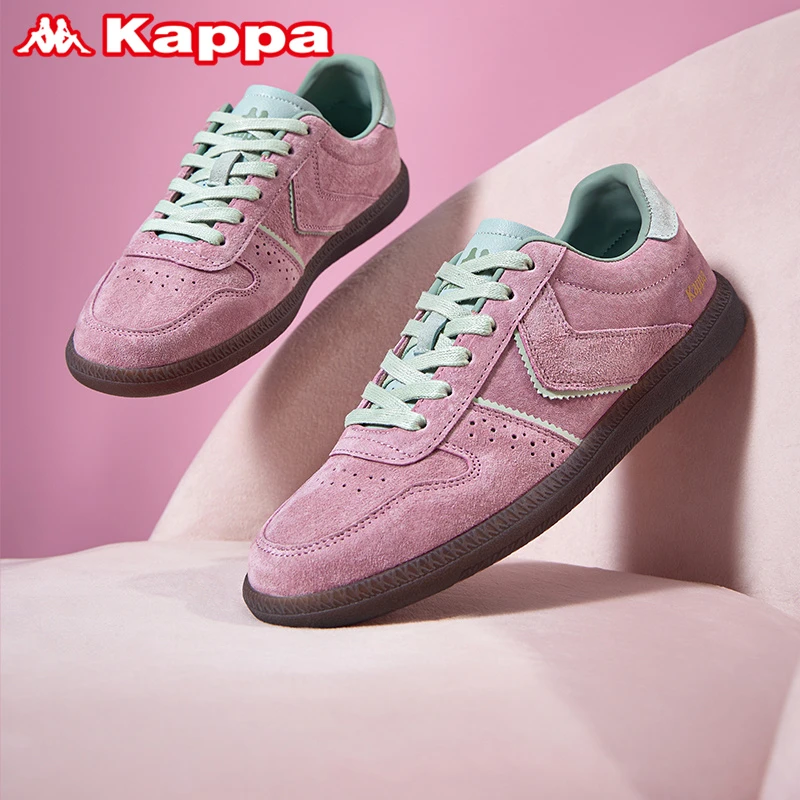 Kappa卡帕小粉鞋德训鞋秋季新款女鞋低帮板鞋时尚百搭休闲鞋C66CJ
