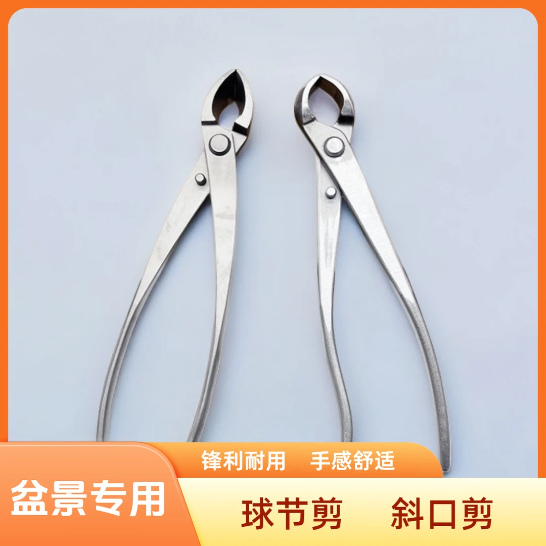 碳钢球节剪斜口剪盆景造型工具球节剪球形钳园艺修花剪树瘤树节剪