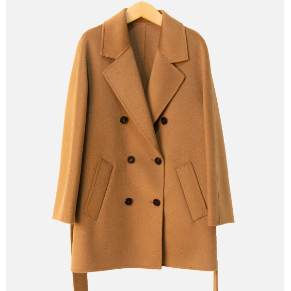 100%山羊绒一手长高端气质双面羊绒秋冬外套CR3601SELLA