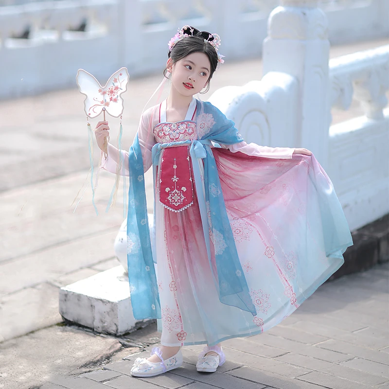 旗铂-空山玉露 儿童古风女童汉服旗袍国风春夏百搭蝴蝶超仙
