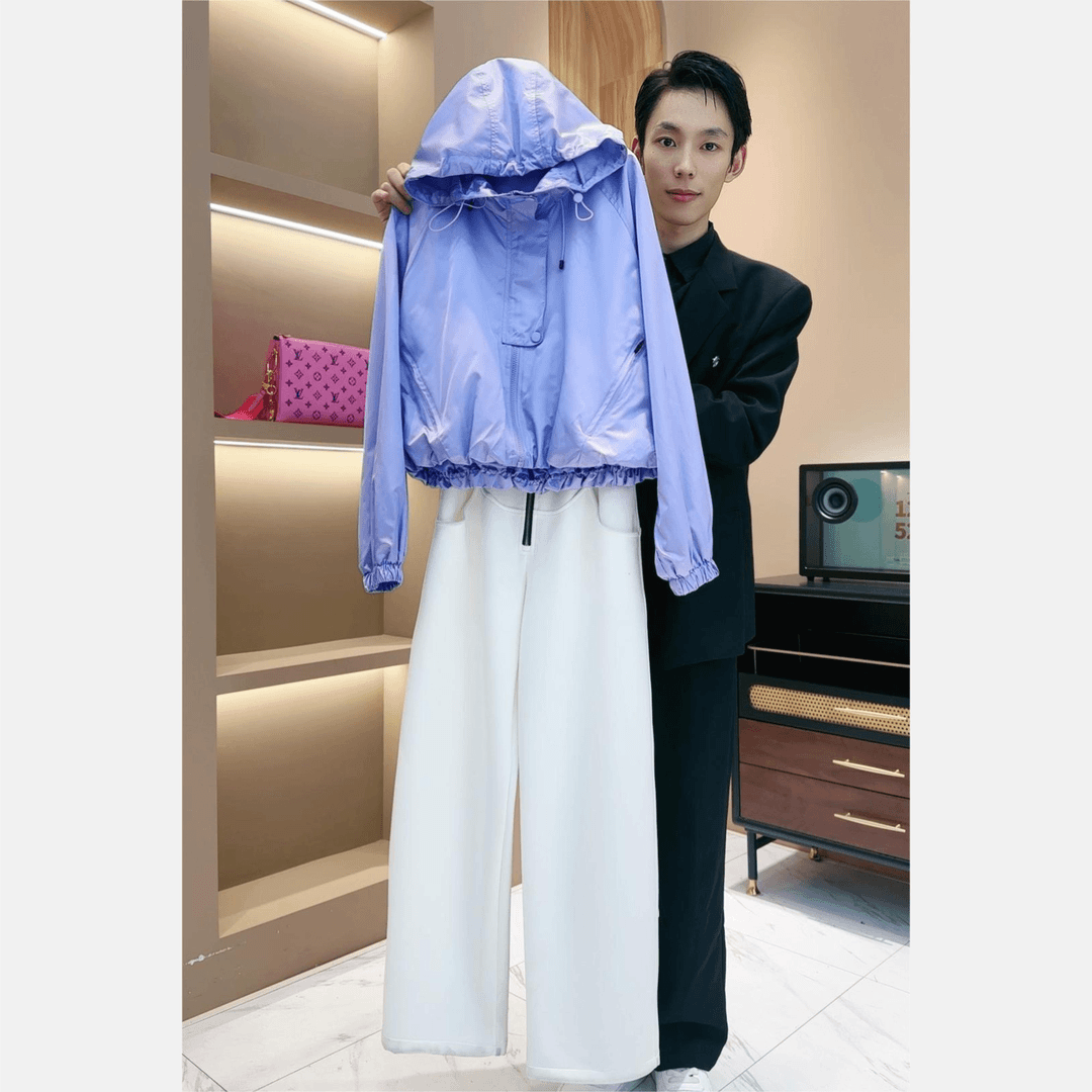 【LING哥定制】秋冬旅行露营户外休闲时尚外套+白色高腰阔腿裤1912A