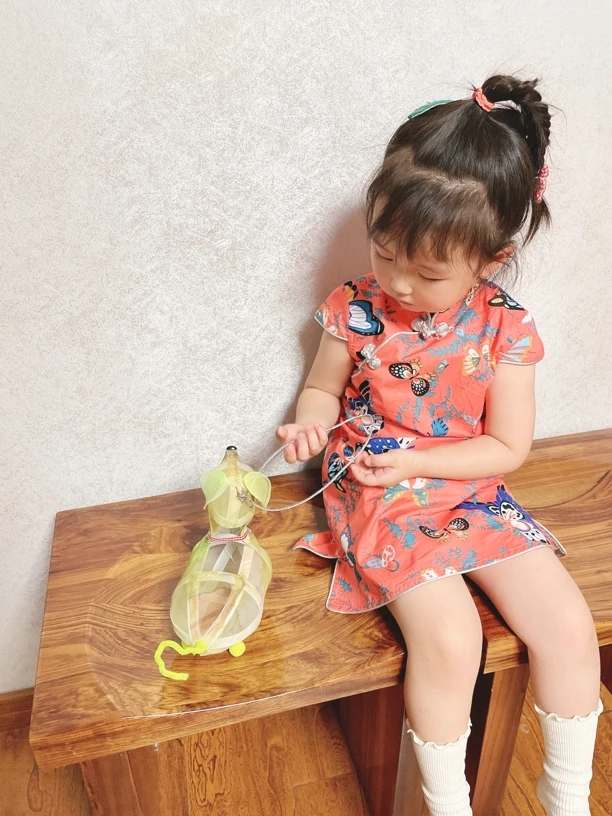 【橘调蝴蝶】儿童夏季经典旗袍 可爱国风全棉印花民族风唐装