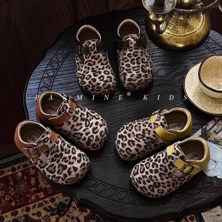 春秋新款儿童勃肯鞋女童软皮豆豆鞋宝宝小皮鞋男童鞋韩版单鞋小童