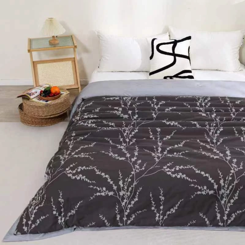 【苍蓝雨林】2.0*2.3M高端A类亲肤柔软透气纯棉机洗加厚保暖被子。