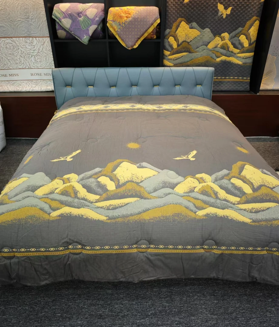 【万里江山秋冬被】高端A类双层纱亲肤柔软透气舒适可机洗加厚保暖。